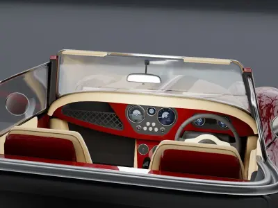 Modern vintage car 3D model