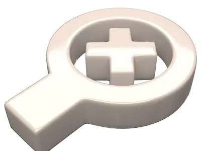 Zoom In Symbol Low-poly 3D model