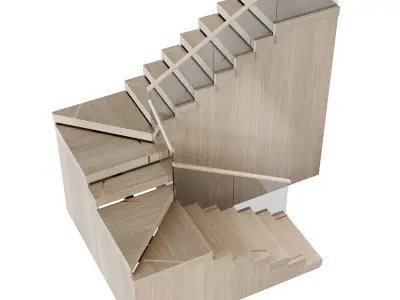Modern staircase 18 3D model