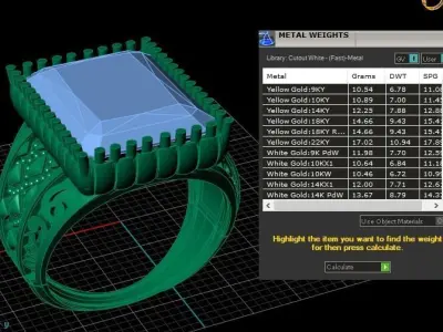 Italian Men Fashion Ring 3d Printable Model 3D print model