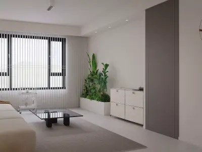 Modern living room dining room interior scenes 576 3D model