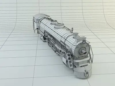  black locomotive 3d model 3D model