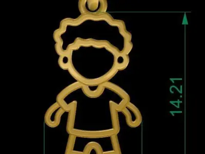 Boy Pendant 01 3D print model