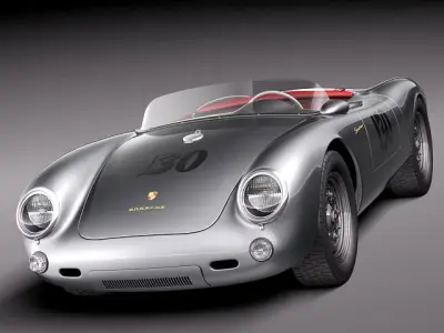 Porsche Spyder 550 1955 3D model