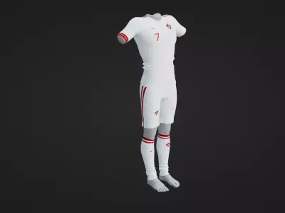 Portugal Sportwear Low-poly 3D model