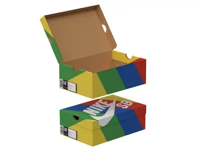 Nike Shoe Box PBR 19 Low-poly 3D model