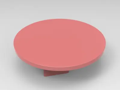 Punga Side Table Low-poly 3D model