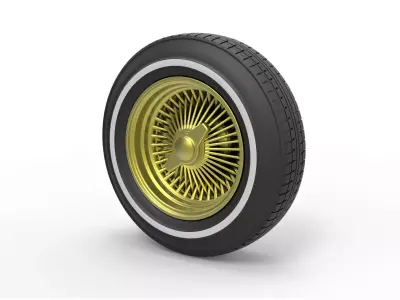 Wire wheel from lowrider Scale 1 to 10 3D print model