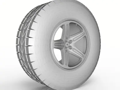 Wheel Tire dirty 3D model