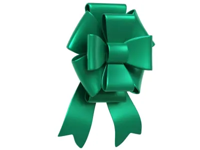 Christmas Bow Ribbon 45 Low-poly 3D model
