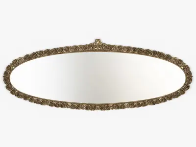 Oval classic mirror 3D model