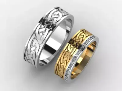 engagement rings Low-poly 3D model