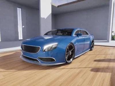 Generic Small 4 Door Sedan Low-poly 3D model