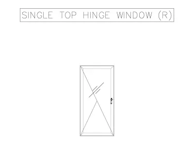 2D Casement Windows Top View 3D model