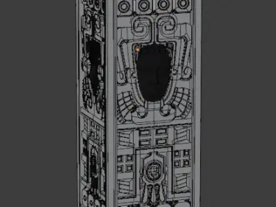 Decoration old pillar 3D print model