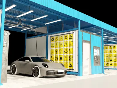 Car wash 3D model by CharlotteUA