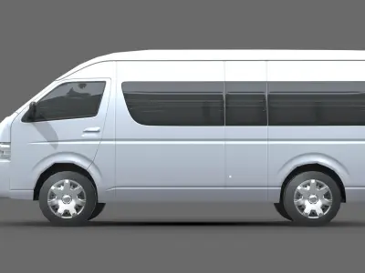 Toyota Hiace Passenger Van L2H3 GLX 2020 Low-poly 3D model