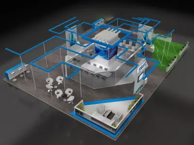 Booth Exhibition Stand a299 3D model