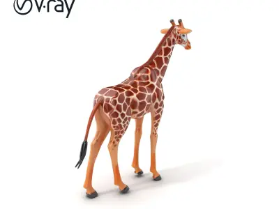 Reticulated Giraffe Detailed Skin Texture model pack Low-poly 3D model