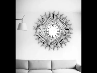 Wall clock 60 cm 3D print model