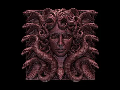 medusa frame cnc decor model 3D print model