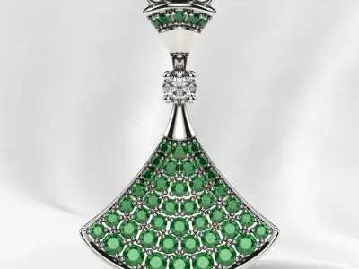 Luxury Gold Pendant 3D print model