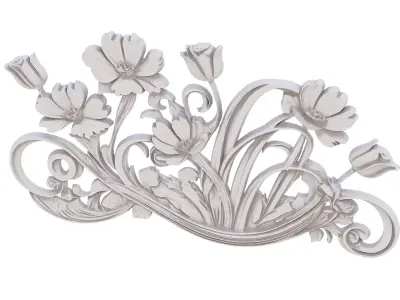 decor set wall panel wall relief mural CNC 41 3D model