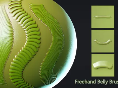 Zbrush - Snakeskin - 21 VDM Brushes 3D model