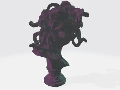 Medusa bust WIREFRAME VORONOI WIREMESH MESH 3D print model