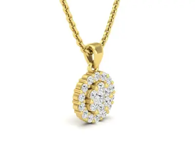 AV 373 Diamond Flower Pendant for woman 3D print model