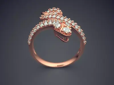 Luxury Ring With Small Diamonds On The Side CAD 4571 3D print model