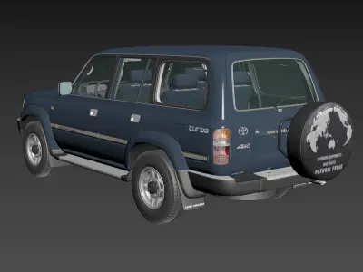 1997 Toyota Land Cruiser J80 Low-poly 3D model