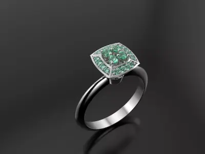 Women quad ring 3D print model