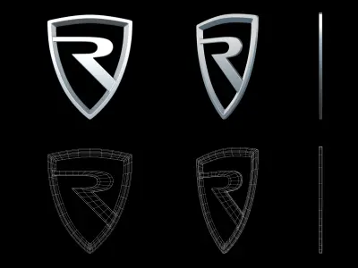 Rimac  - Car Logo Emblem Modern Free low-poly 3D model