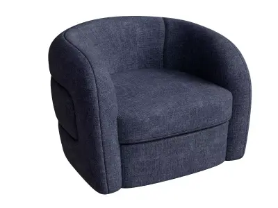 Bolster Lounge Chair Low-poly 3D model