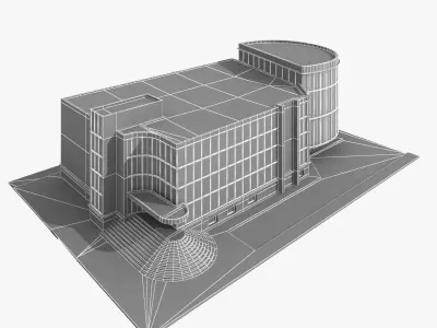 Sport School Building 3D model