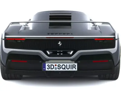 Ferrari SC40 2025 LowPoly Low-poly 3D model