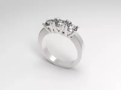 Engagement ring Free 3D print model 23