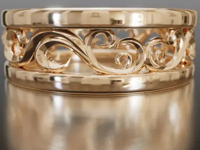 Ornate Bracelet Intricate Patterns Design for printing 3D print model