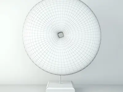 Old India Wood Wheel on Stand 3D model