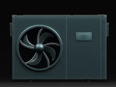 Heat Pump Low-poly 3D model Low-poly 3D model