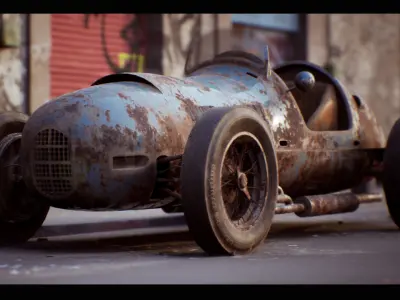 Classic Vehicles Bundle Driveable Functional Set of 8 Vehicles  Low-poly 3D model