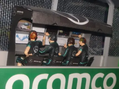 Team principals and race engineers sitting scale 1 32 3D print model