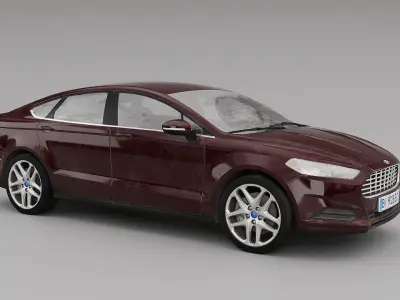 Ford Fusion 2013-2020 years Low-poly 3D model