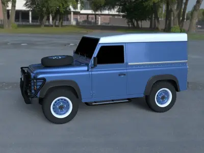 Land Rover Defender 90 Hard Top HDRI 3D model