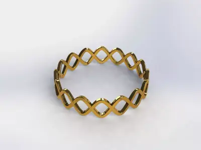 Double Helix Bracelet 3D print model 3D print model