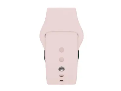 Apple Watch 7 - Silver Stainless Steel Case Starlight Sport Band Low-poly 3D model