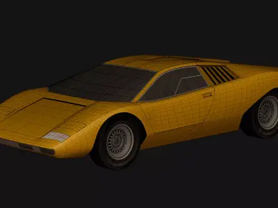 Vintage Supercar 3D model
