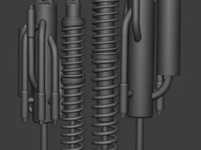 Trophy Truck Shock Package 3D model