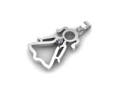 Baby Pendant Girl Pendant 3D print model